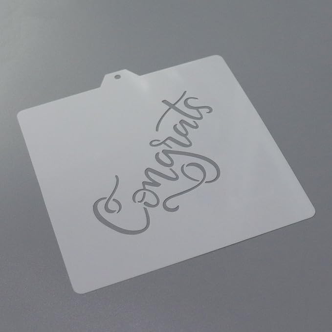 Congrats Hand Lettered Stencil and Cookie Cutter, Cookie Stencil, Cutter Stenci - Image 3