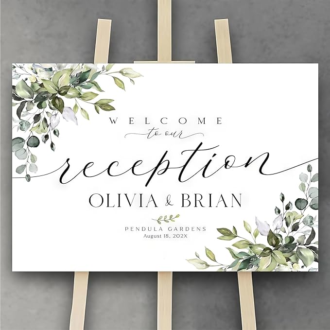 Personalized Wedding Welcome Sign, Welcome To Our Wedding Sign, Reception by CENOVACY