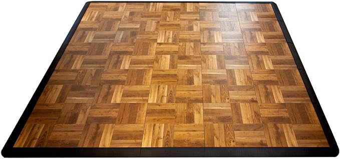 Big Floors 5X5DKOAKFLOOR Interlocking Lightweight Plastic Modular Dance Floor by BigFloors