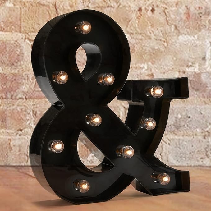 Pooqla LED Illuminated Letter Marquee Ampersand Sign by Pooqla