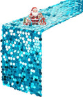 VHH Sequin Table Runner 12 x 108 inches Turquoise Table Runner, Glitter Runner by VHH