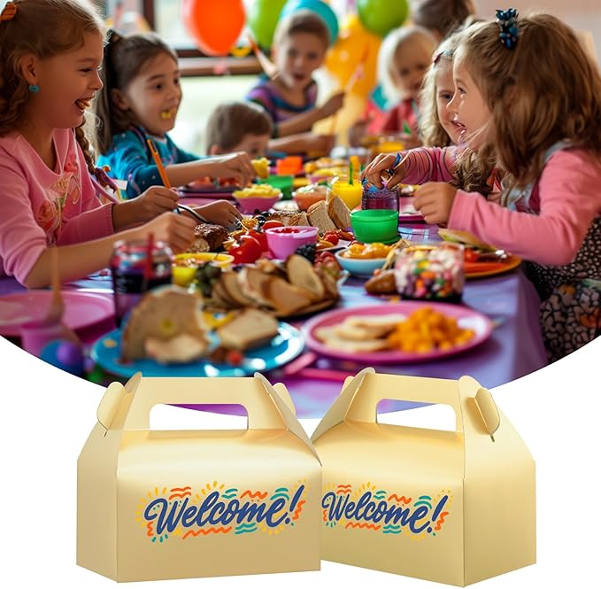 UnicoPak 30 Pack Gold Gable Treat Boxes, Party Favor Boxes, Gift Boxes - Image 6