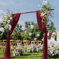 Burgundy Wedding Arch Draping Fabric 2 Panels 29" x 20 FT Red Drapes by DeZerlor