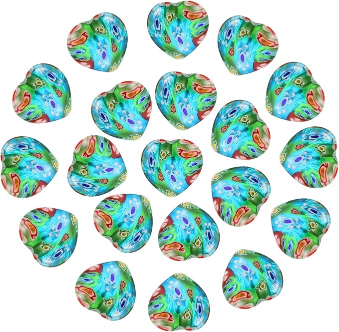 PATIKIL 20 Pcs Natural Heart Shaped Crystal Stone, 0.6 Inch Mini Polished Love by PATIKIL