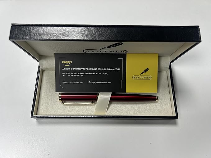 BEILUNER Red Fountain Pen, Stunning Luxury Pens - Image 11