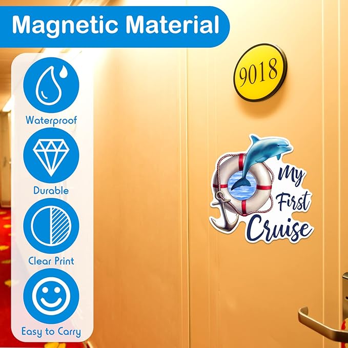 Hoteam 4 Pcs My First Cruise Door Decorations Magnetic Large My 1st Cruise Door - Image 5