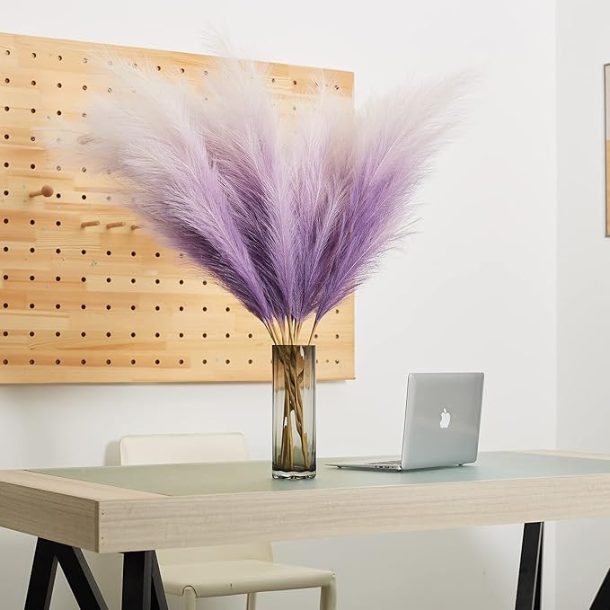 EVODIS Faux Pampas Grass Decor, 6 Stems Artificial Pampas Grass - Image 6