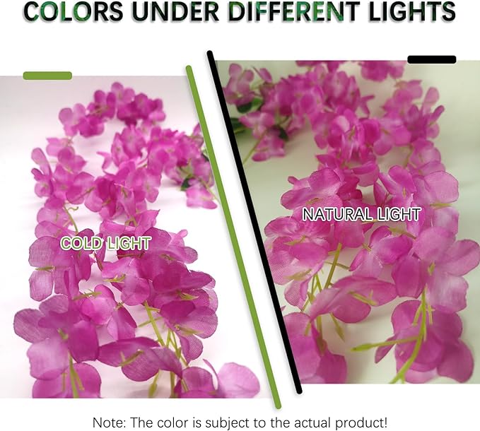 5 Pack Purple Red Wisteria Hanging Flowers Garland, 3.77 Feet Artificial Flower - Image 5