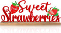 Fresh Sweet Strawberries Metal Sign Rustic Table Decor Summer Tiered Tray Decor by thebeautifuldecoryouwant