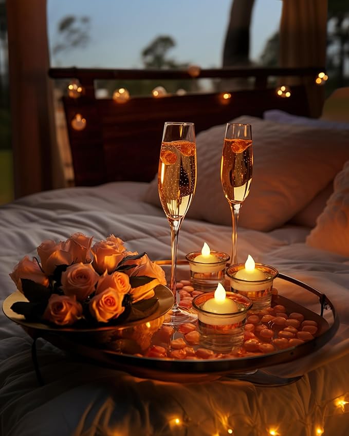 Homemory 36 Pack Flameless Floating Candles, Warm White Led Flickering Tealight - Image 4