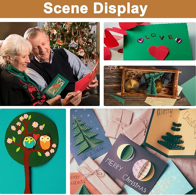 120 Sheets Dark Green Cardstock 8.5 x 11 Craft Paper, 92lb Christmas Green Card - Image 7