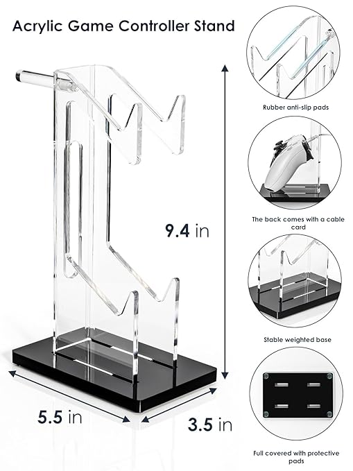 OAPRIRE Headset and Controller Stand, Space-Saving 2 Tier Game Controller Holder - Image 6
