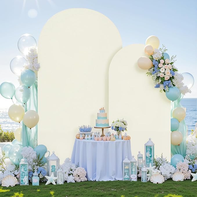 7.2FT 6FT Arch Backdrop Cover for Wedding, Birthday Party Decor, Chiara - Image 3