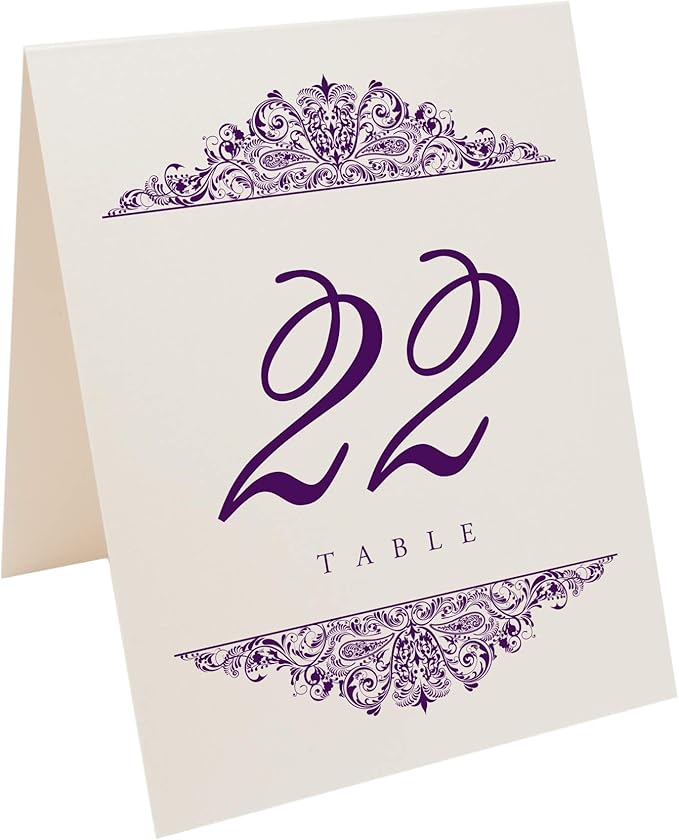Paisley Wedding Table Numbers, Double Sided, Tent or Use in a Stand - Image 2