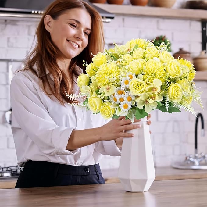 12 Packs Peonies Artificial Flowers, Silk Artificial Peonies Flowers Fake Peony - Image 4