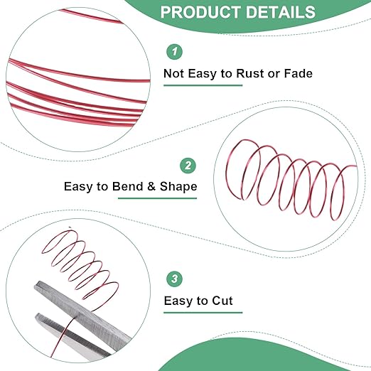 2-Rolls 0.2mm Jewelry Wire, 32 Gauge 328FT Craft Wire Copper Beading Wire - Image 2
