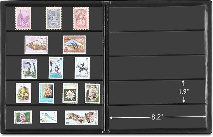 MUDOR Stamp Collecting Album for Collectors, 5 Rows Pockets, 10 Sheets Stamp - Image 3