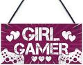 Rustic Wooden Signs for Girl Gamer Bedroom by Eletina