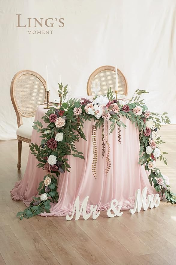 Ling's Moment 9FT Eucalyptus and Willow Leaf Garland - Image 2