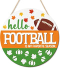 CHDITB Hello Football is My Favorite Season Front Door Sign Wreath, Wooden 3D by CHDITB