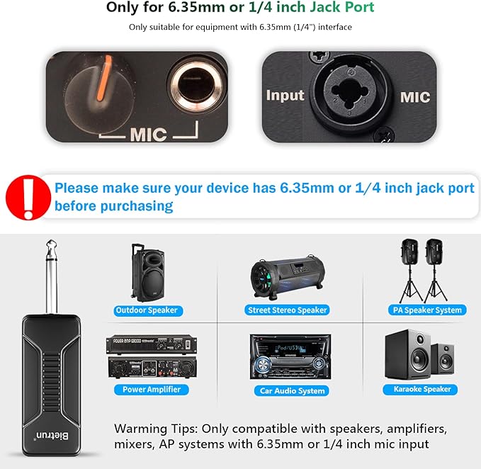 Wireless Microphone, Bietrun UHF Metal Dual Handheld Cordless Dynamic Mic System - Image 2