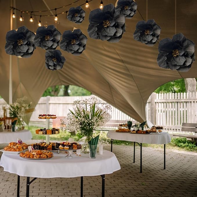 BRT Bearingshui Black Paper Flowers Decoration - Image 3