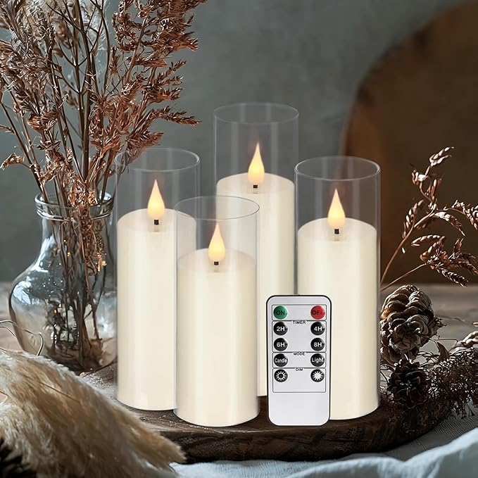 24-Pack Acrylic LED Flameless Pillar Candles - Image 7