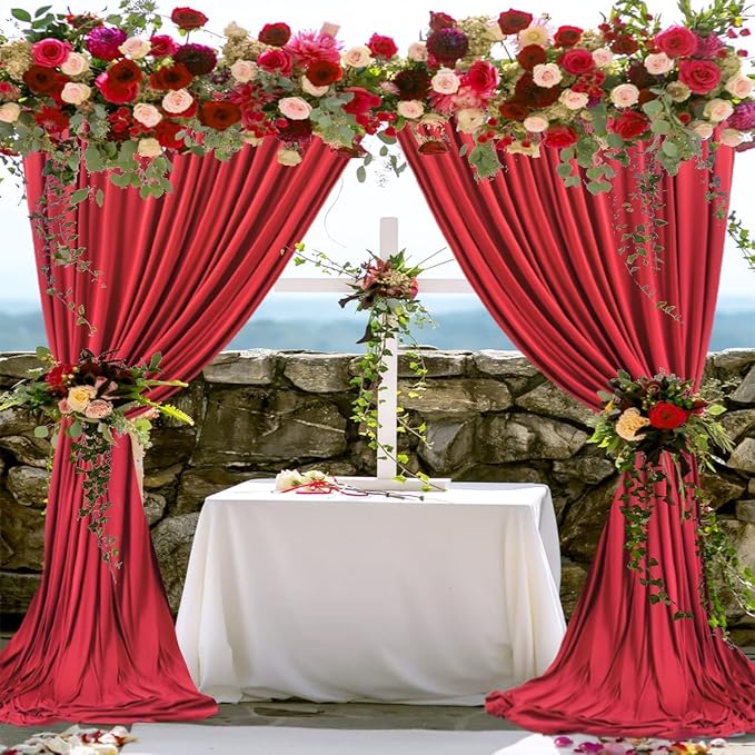 AK TRADING CO. 10 feet x 8 feet IFR Polyester Backdrop Drapes Curtains Panels - Image 5