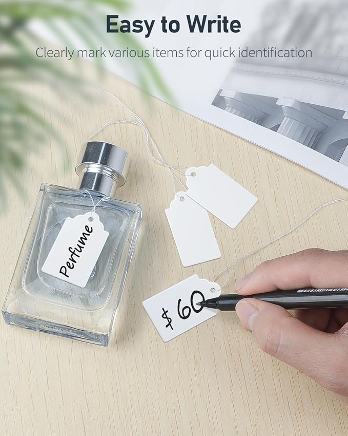Uniclife 1000 Pcs Price Tags 1.8 Inch Writable Price Labels White Price Display - Image 4
