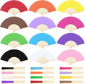 Aneco 24 Pieces Handheld Paper Fans Paper Folding Fans by Aneco