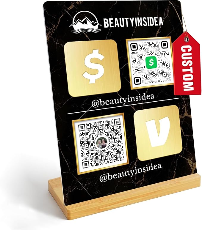 Personalized Custom Metal QR Code Sign Venmo Cashapp Scan to Pay by Personalizedgifts