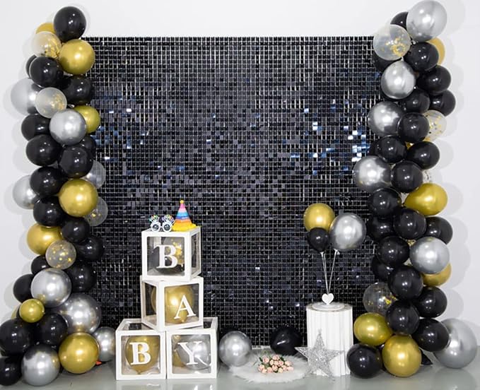 Kate Square Black Sequin Backdrop Panels - Image 5