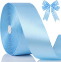 NESCCI 100 Yards Ribbon, 1-1/2 Inch Sky Blue Satin Ribbon, Single Face Satin by NESCCI