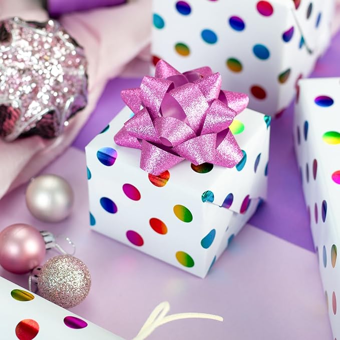 Burymento Rainbow Dots Wrapping Paper, Gift Wrap - Image 5