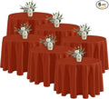 Fitable 6 Pack Rust Round Tablecloths by Fitable