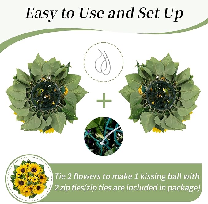 BLOSMON Sunflowers Artificial Flowers Ball - Image 5