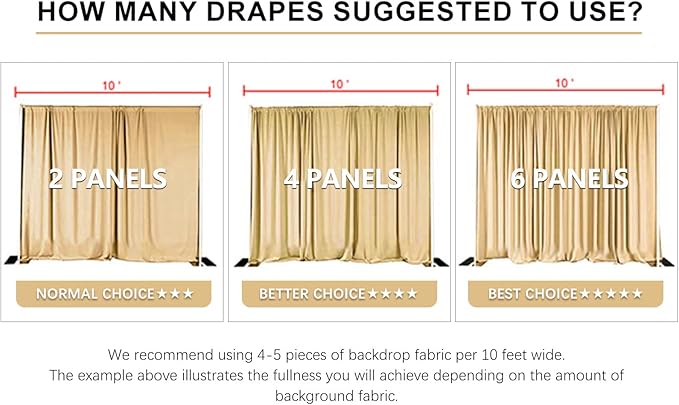 10 x 10 Feet Lake Blue Backdrop Curtain - Image 5