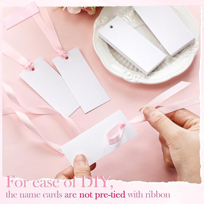 50 Pcs Name Place Cards for Table Setting Blank Wedding Place Cards - Image 3