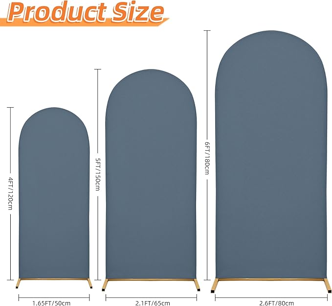 Wedding Arch Cover Spandex Arch Backdrop Cover Set of 3 Arch Stand Cover Arch - Image 2