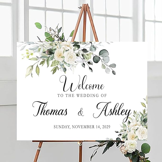 Personalized Wedding Welcome Sign, Rustic Wedding Decorations - Image 3