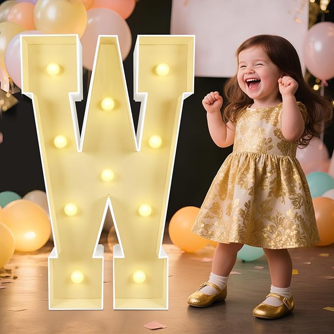 Marquee Light Up Letters: 3FT Large Decorative Signs by Unknown