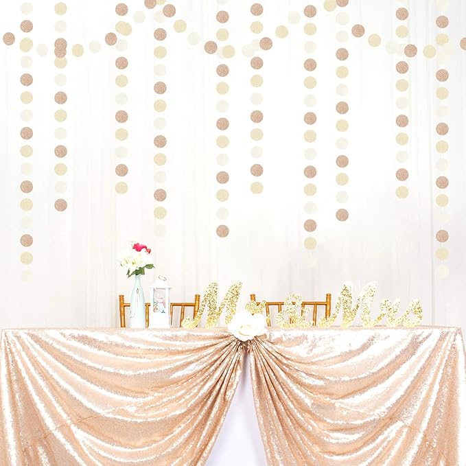 Boho Champagne-Gold Party-Decorations Streamers-Garland - 52ft Fall Rustic - Image 4