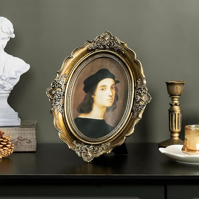 Cuspin 5x7 Gold Frames Vintage Picture Frame, Bronze Gold 5 by 7 Picture Frame - Image 2