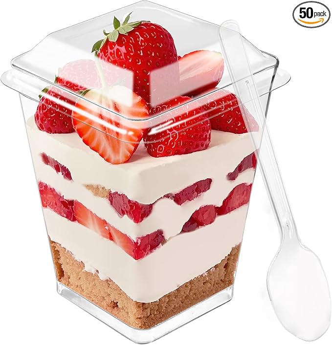 50 Pack 5 oz Plastic Dessert Cups by joyakkess