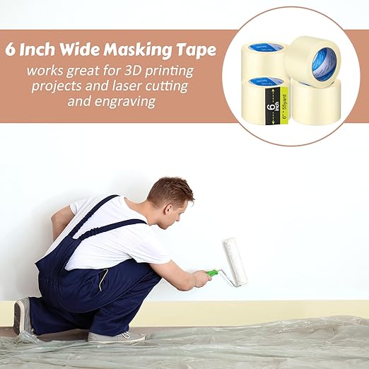 Masking Tape Bulk General Purpose Masking Painting Tape 55 Yards - Image 7