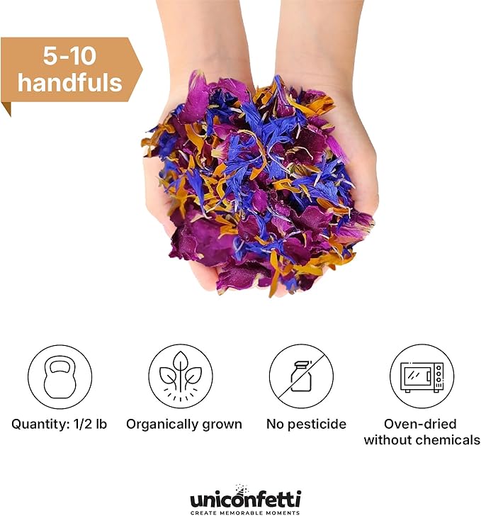 Dried Flower Mixed Flowers Biodegradable Confetti - Image 2