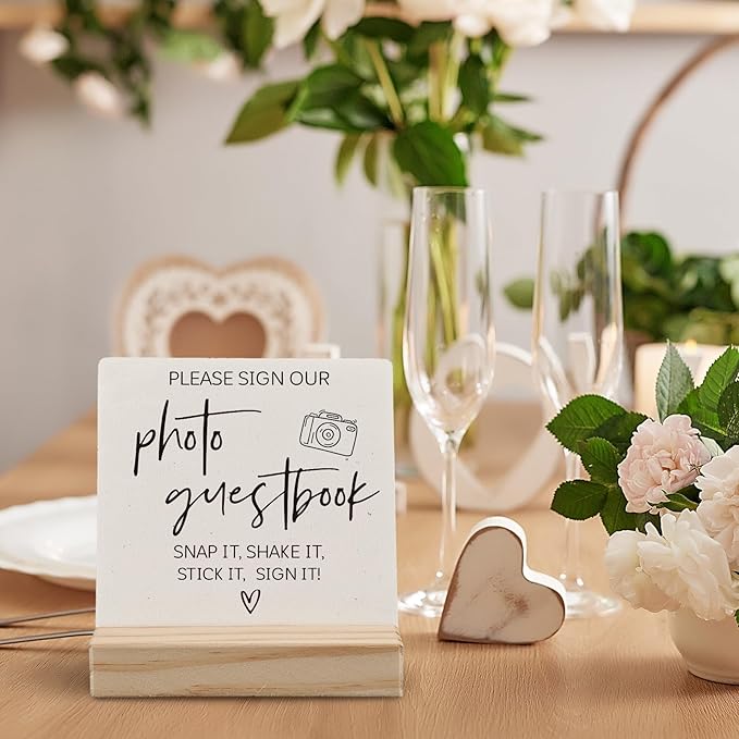 Photo Guest Book Sign, Wedding Guest Book Desk Decor, Guest Book Wedding - Image 7