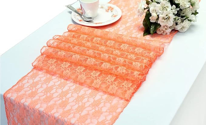 MDS Pack of 20 Wedding 12 x 108 inches Lace Table Runner - Image 3