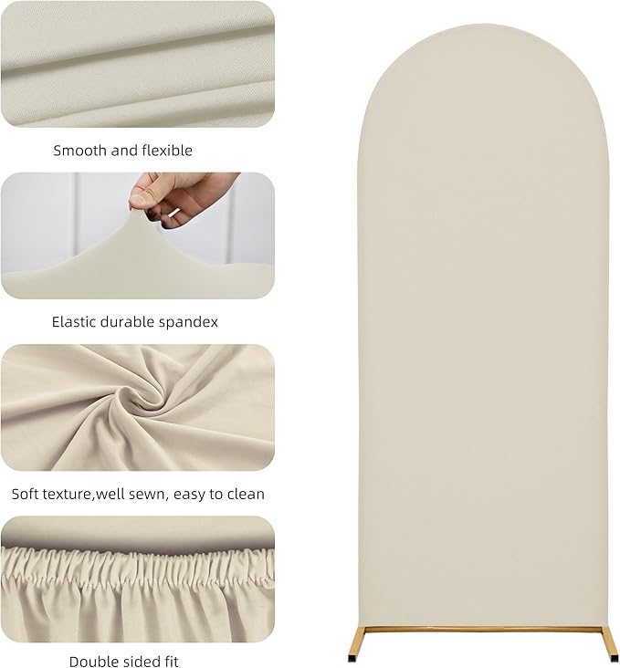 Wedding Arch Cover 4FT Arch Backdrop Cover Spandex Fitted Arch Cover - Image 5