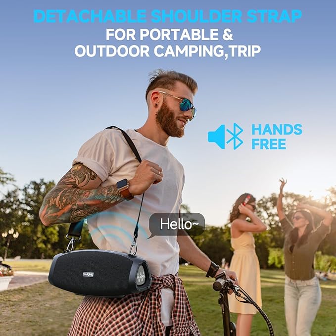 W-KING 120W Max Portable Speakers Bluetooth Wireless, IPX6 Waterproof Loud - Image 10